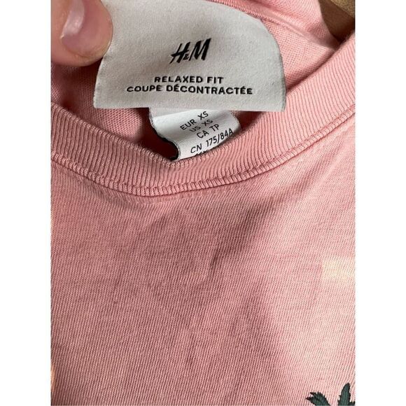 Palm Springs pink short sleeve tee shirt size xs women’s summer shirt H212 - Picture 3 of 5